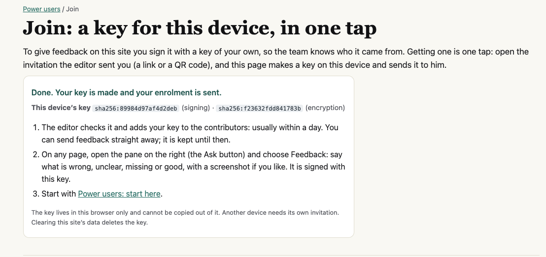 Screenshot from the report: join done