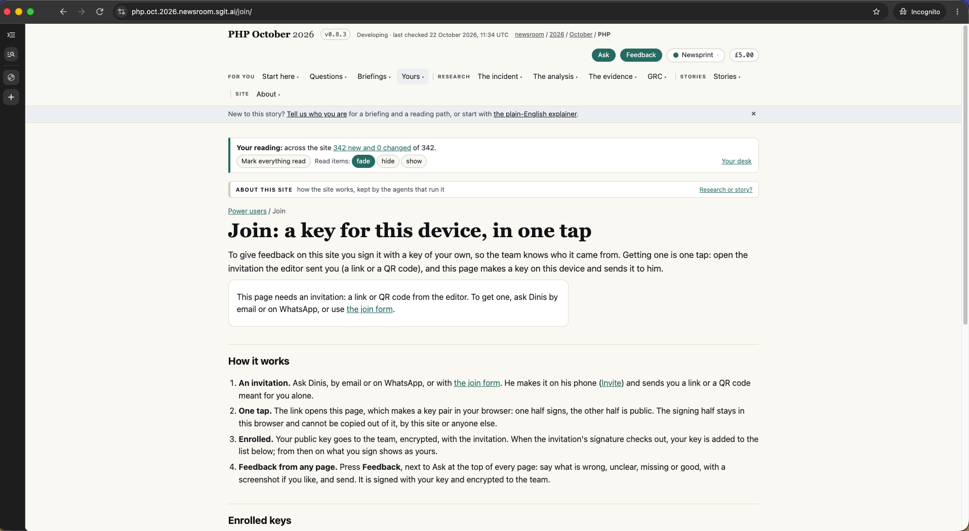 Screenshot from the report: private window